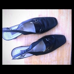 Black Sling Back Shoes